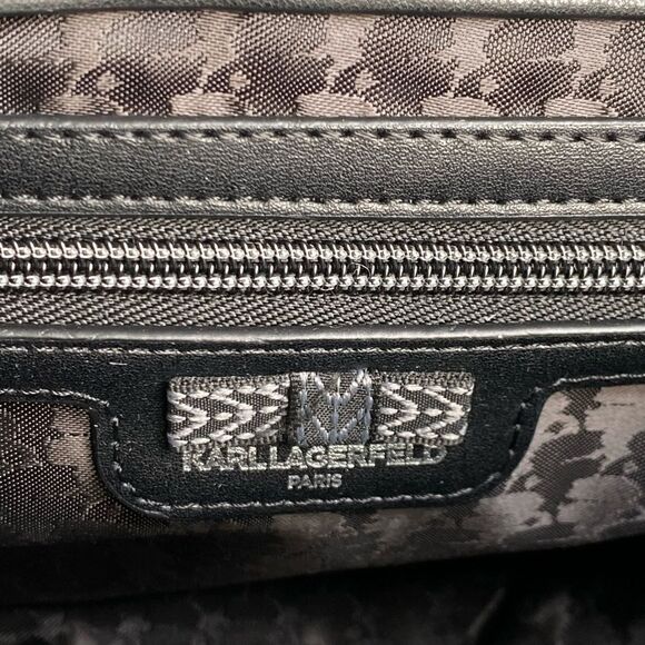 KARL LAGERFELD PARIS Tweed Agyness Shoulder Bag - Picture 10 of 10